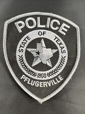 Pflugerville TX Texas Police Shoulder Patch Gray/Dark Removable picture
