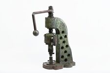 Vintage hand press machine tool from cast iron, antique old metal Crafting press picture