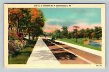 Roanoke VA-Virginia, US Highway Number 11 Vintage Souvenir Postcard picture