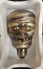 Morgue Sale: Halloween Fright Light Mummy Bulb Retired 2007 Mint original Box picture