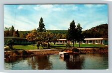 Copper Harbor MI-Michigan, King Copper Motel, Lake and Docks, Vintage Postcard picture