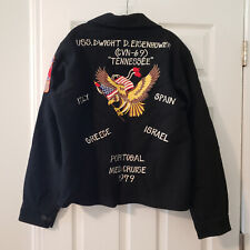 USS Dwight D Eisenhower CVN-69 Med Cruise 1979 Tennessee Military Wool Jacket 44 picture