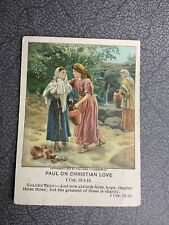 Antique Berean Lesson Pictures. 3rd Quarter 1909. Paul On Christian Love. picture