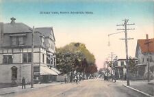 North Abington Massachusetts~Sheehan's News Dealer~Soda~RR Crossing~Bicycle~1908 picture