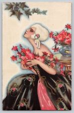 Artist Signed Sofia CHIOSTRI Art Deco Glamour Lady 202 Postcard Italy c1920s picture
