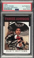 1986 Three Amigos, Dusty Bottoms Custom Card Chevy Chase Signed PSA Auto picture
