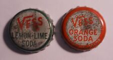 2 Vintage Vess..cork..used..Soda Bottle Caps picture