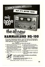 QST Ham Radio Mag. Ad HAMMARLUND HQ-100 Receiver (10/56) picture