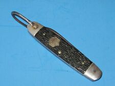Utica Antique Featherweight Girl Scout Black 2 Blade Pen Knife picture