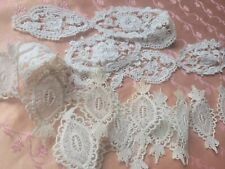 Wow  Vintage French LACE  Schiffli Dolls 2 Yds Intricate Victorian Lot Motifs  picture