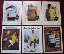Lot of 6 Diff JANTZEN Men's Sweaters Print Ads ~ Don Meredith, Jerry West +++ picture