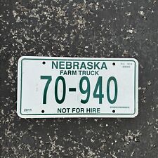 2011 Nebraska FARM TRUCK License Plate Vintage Garage Decor Auto Tag 70 940 picture