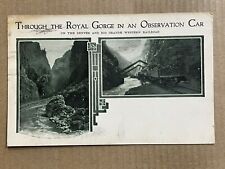 Postcard Royal Gorge CO Colorado Railroad Train Observation Car Vintage PC picture