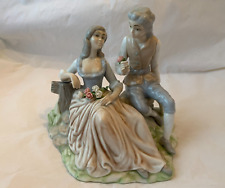 Vtg. TENGRA   From Spain,  Porcelain Romantic  Sculpture Young Couple Seated picture
