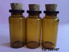 80pcs 10ml Empty Sample  Brown Glass Bottles with Corks Jars Wishing bottle picture