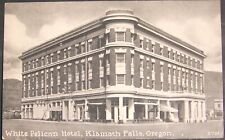 C. 1911, Klamath Falls, Oregon, White Pelican Hotel, hotel advertising card picture