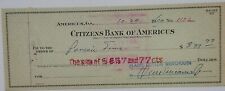 Early Jimmy Carter Signed Endorsed Bank Check picture