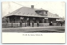 c1910 TELFORD PA P & R RAILWAY STAION DEPOT EARLY UNPOSTED POSTCARD P3994 picture