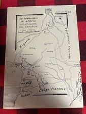 1920’S  Vintage MAP WWI Operations In Africa: The Occupation Of Cameroon C7D32 picture