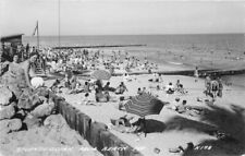 Atlantic Ocean Palm Beach Florida Beach Goers Cook RPPC Photo Postcard 21-4302 picture