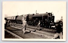 c1930s The Royal Scot Train LMS RR Locomotive Kids on Tracks Vintage Real Photo picture