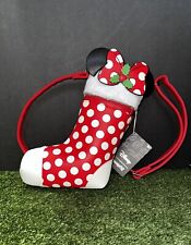 Loungefly Disney Minnie Mouse Christmas Stocking Crossbody Polka Dot Cosplay Bag picture
