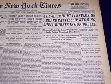1937 FEB 19 NEW YORK TIMES - 6 DEAD, 10 HURT IN EXPLOSION ON WYOMING - NT 1296 picture