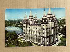 Postcard Utah UT Salt Lake City Temple Square Aerial View Vintage PC picture