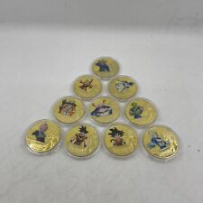 10 pcs Japan Cartoon Dragon Ballz Gold Coins Goko for Anime Coin Collection Gift picture
