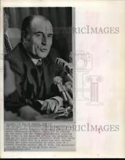1974 Press Photo French leader Francois Mitterand at press conferences in Paris picture