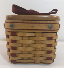 Longaberger 2002 Small Sweetest Gift Sweetheart Basket With Lid & Protector picture