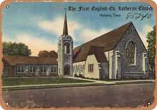 Metal Sign - Texas Postcard - The First English Ev. Lutheran Church, Victoria, picture