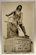 RPPC Fisherman's Memorial, Gloucester, Massachusetts MA Vintage Photo Postcard picture