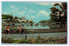 Bermuda Postcard Flatts Inlet Village from Lazy Corner and North Shore Road 1965 picture