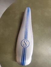 SCHWINN STINGRAY FASTBACK KRATE ETC SILVER AND BLUE WITH S STRIPE BANANA SEAT picture