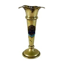 VTG Brass Souvenir Vase Candlestick Holder 4.5
