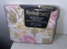Vintage SpringMaid Wondercal No Iron Percal Double Fitted Sheet 50/50 54x 76 NIP picture