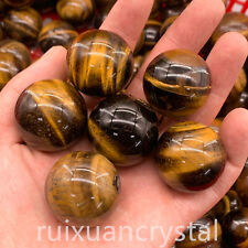 5pc Natural Tiger's eye Quartz Sphere Crystal Ball Reiki Healing 30mm+ picture