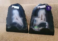 Stunning PAIR Amethyst Geode Cathedral Church 2.4&2.2 KG POLISHED FINISH  💜P1 picture