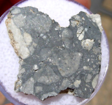 1.78 gram 23x19x2mm NWA 11898 Lunar slice Moon Meteorite feldspathic breccia COA picture