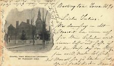 Postcard Chapel Iowa Wesleyan University Mt. Pleasant Iowa IA 1905 UDB picture