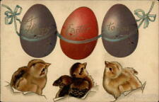 Easter Chicks 1909 A Happy Easter to You Ernest Nister Antique Postcard 1c stamp picture