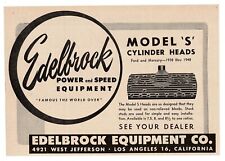 1951 EDELBROCK Engine Block Heads Model S Los Angeles Vintage Print Ad picture