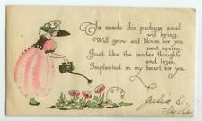 1921 flower seed package with Love Greeting - 1921 Christmas Seal attached picture