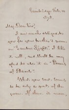 HENRY WADSWORTH LONGFELLOW - AUTOGRAPH LETTER SIGNED 02/14/1878 picture