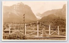 c1930s~Alberta Canada~Great Divide~Banff Park~CPR RR~RPPC Vintage Postcard picture