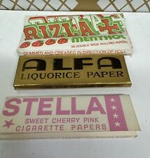 3 Vtg Rolling Paper Rizla Strawberry Menthol Alfa Licorice Stella Sweet Cherry picture