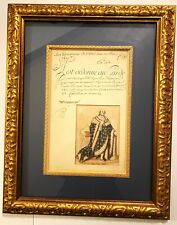 Framed Louis XVI Signed Manuscript and Drawing, French, King, Marie Antoinette picture