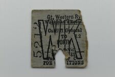 GWR Great Western Railway Ticket No 5212 CARDIFF GENERAL to PORTH 1942 picture