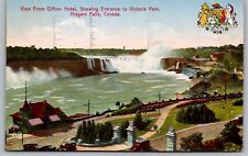 Canada Niagara Falls Clifton Hotel Victoria Park Entrance Vintage WOB Postcard picture